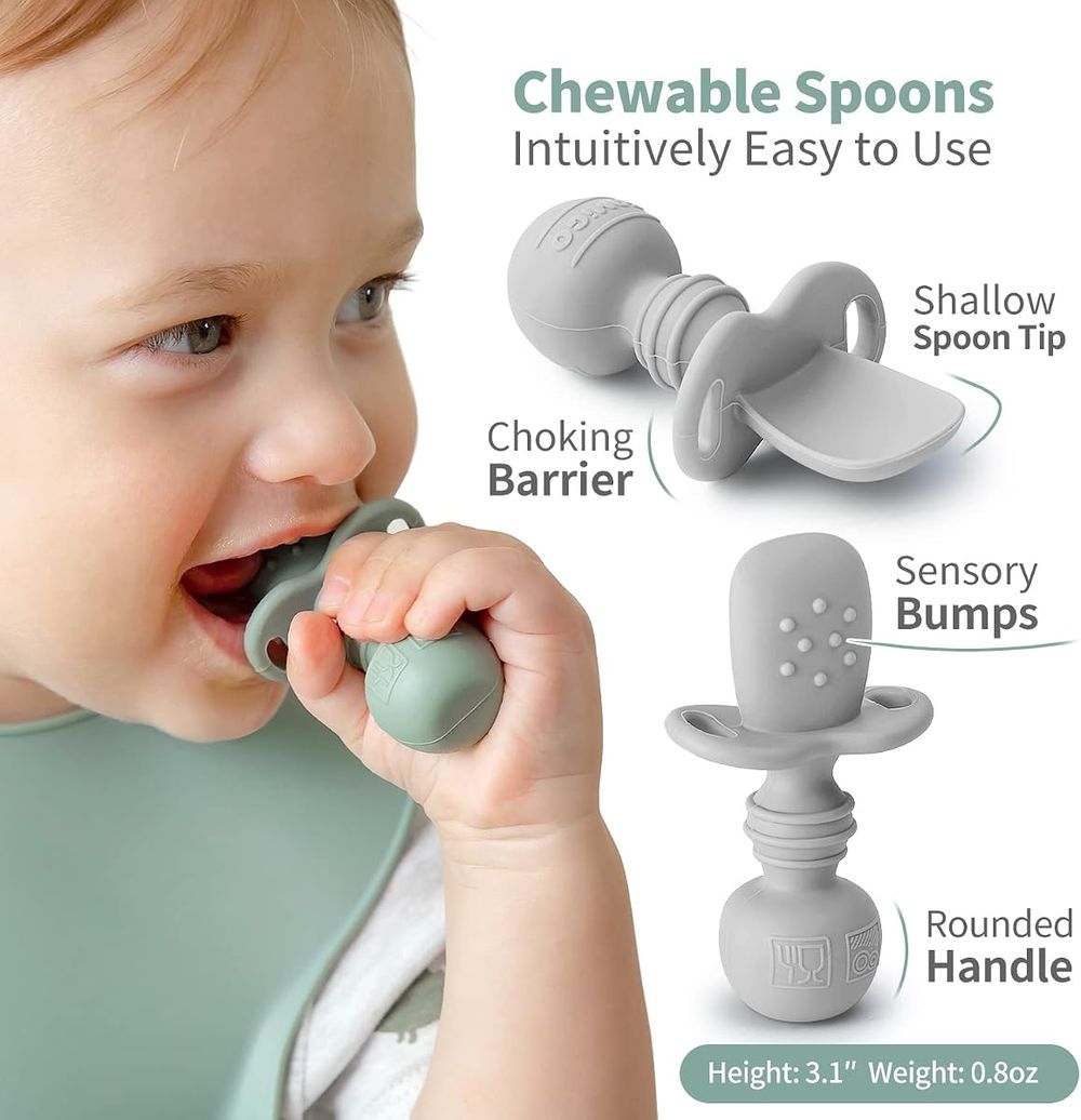 Self-feeding baby spoons, 3-pack photo 3